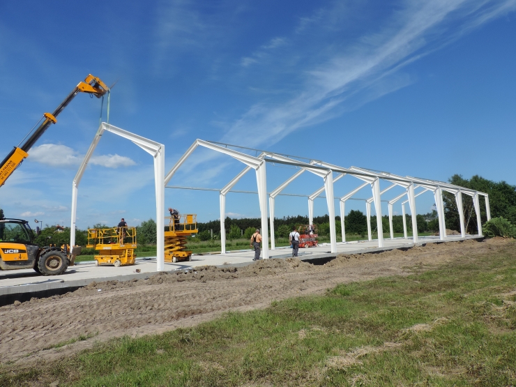 Hala stalowa z powłoką ognioochronną